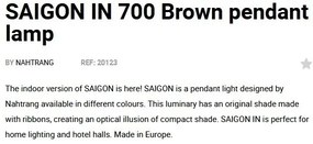 Lustra XXL suspendata design decorativ SAIGON IN 70cm Brown