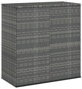 317225 vidaXL Ladă grădină pentru perne, gri, 100x49x103,5 cm, ratan PE