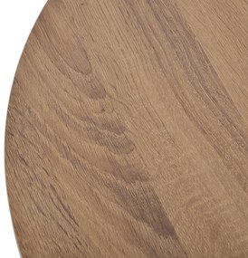 Set de 2 Măsuțe de Cafea Rotunde, Măsuțe Suprapozabile din MDF cu Structură din Metal, Design Economisire Spațiu, Masă Mare: 50 x 70,5 cm, Masă Mică: 45,5 x 44 cm, Naturale