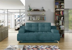 Canapea extensibila OSLO, stofa catifelata verde menta - Salvador 12,