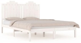 3103774 vidaXL Cadru de pat, alb, 120x200 cm, lemn masiv de pin