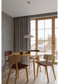 Lustră pe cablu AFRA 1xE27/60W/230V gri/natural lemn Sollux SL.0282