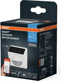 Osram - Senzor de mișcare solar SMART+ pentru exterior, 3,7 V, alb, IP65, Wi-Fi, 800 mAh