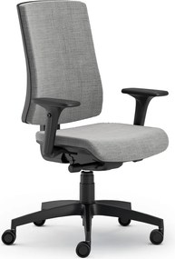 Scaun Ergo Plus, Tapițat cu Material Textil, Mecanism Syncron cu Antișoc - Gri