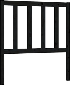 vidaXL Tăblie de pat, negru, 106x4x100 cm, lemn masiv de pin