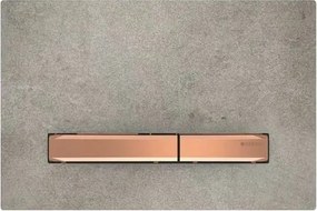 Clapeta de actionare Geberit Sigma50 aspect de beton/butoane rose gold
