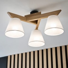 Lustr ANTONIO 3xE14/40W/230V, montaj plafon, stejar