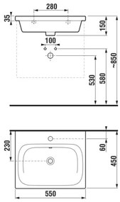 JIKA H8127120001041 - Lavoar suspendat MIO 55x45 cm ceramică/alb