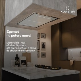 Klarstein Hota LuxeAir, 90 cm, WLAN + Bluetooth, LED, 751 m³/h, extracție/recirculare, CEE: A