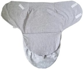 Sistem de infasare Baby swaddle Sky Bunny Bumbac Gri, Amy, 72x60 cm