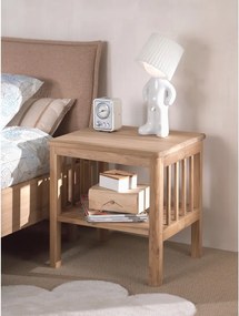 Noptieră de copii în culoare naturală din lemn de stejar Forrest – Vipack