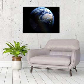 Tablou pe sticlă planetei Pământul (70x50 cm)
