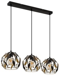 Lustra cu 3 pendule din metal negru MIKA