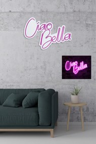 Decoratiune luminoasa LED de perete Ciao Bella Roz 32x45x2 cm