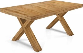 MASA  BIG FAMILY, picior  X, 480 cm - STEJAR AURIU - 160 CM / 90 CM / H 77