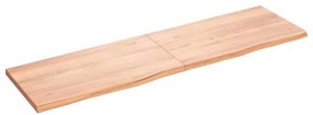 vidaXL Raft de perete maro deschis 180x50x(2-4) cm lemn stejar tratat