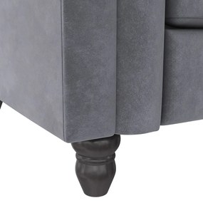 Canapea gri închis extensibilă cu tapițerie din catifea 236 cm Felix – Støraa