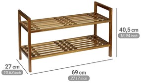 Pantofar în culoare naturală din lemn de acacia 69x40,5x27 cm Fondi – Wenko