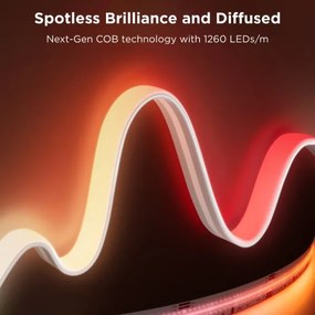 Bandă LED RGBWWIC dimabilă Govee COB 3780 diode 3m Wi-Fi Matter