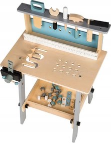 Masă de scule din lemn pentru copii 32 de bucăți