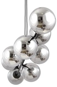 Lustră pe cablu ROSSI 8xE14/10W/230V negru/gri