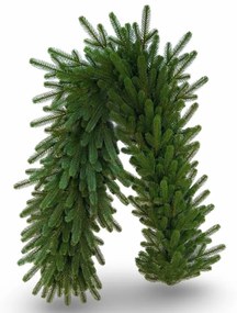 Ghirlandă de Crăciun Josephine, Verde, Ramuri de Brad cu Ace Full 3D, 150 cm