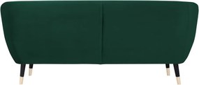 Canapea cu 2 locuri Mazzini Sofas BENITO cu picioare negre, verde