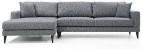 Coltar extensibil Nordic Corner Left (Chl+3R), Gri Inchis