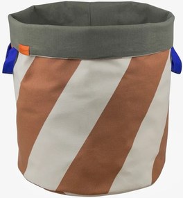 Coș de rufe cărămiziu/crem din material textil 5 l Diagonal – Mette Ditmer Denmark