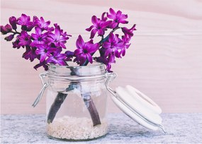 Tablou cu flori violete (70x50 cm)