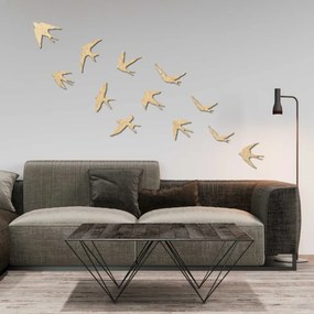 SENTOP | Decorațiuni murale din lemn cu păsări zburătoare | FLOCK