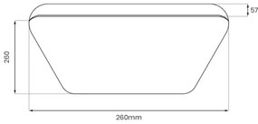 NEMO Plafonieră LED, 11 W, 230 V, 26 x 26 cm, negru