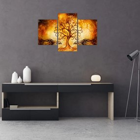 Tablou natural abstract cu copac (90x60 cm)