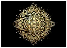 Tablou pe sticlă - Mandala bogăției (70x50 cm)
