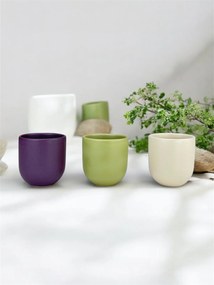 Set 3 cesti cafea Pahare Novum Trio Serenity, glazura mata, 250ml