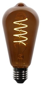 Set de 5 becuri LED E27 dimabile ST64 maro 4W 100 lm 1800K