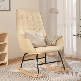 vidaXL Scaun balansoar, crem, material textil