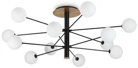 Lustra moderna cu 12 surse de lumina COSMOPOLITAN PL12 NERO OTTONE