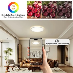 Brilagi - Lampă LED dimabilă ULTRA SLIM, 24W/230V, Ø 42 cm, albă + telecomandă