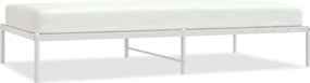 vidaXL Cadru pat metalic, alb, 107x203 cm