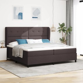 vidaXL Pat cu saltea , maro, 200 x 200 cm, din material