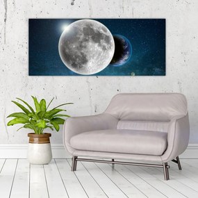 Tablou - Pământul în eclipsa de lună (120x50 cm)