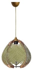 Lustră verde/în culoare naturală cu abajur textil ø 25 cm – Opviq lights