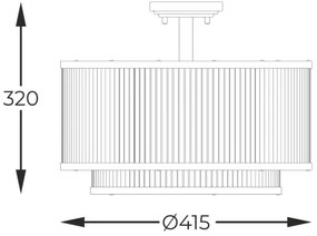 Lustră pe tijă Zuma Line C0528-05H-P7AC SERGIO 5xE14/60W/230V negru