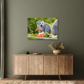Tablou pe sticlă cu lemur (70x50 cm)