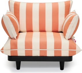 Scaun de grădină Paletti Lounge Chair, culori multiple - Fatboy Culoare: portocaliu-crem cu dungi
