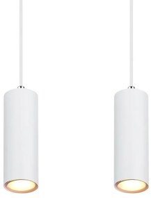 Lustra cu 4 pendule design modern ROBBY alb