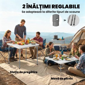 Outsunny Masă de Picnic Pliabilă | Aosom Romania