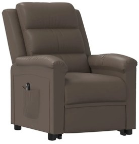 3098284 vidaXL Fotoliu cu ridicare, gri, piele ecologică