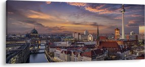 Tablou - Apus de soare în Berlin (120x50 cm)